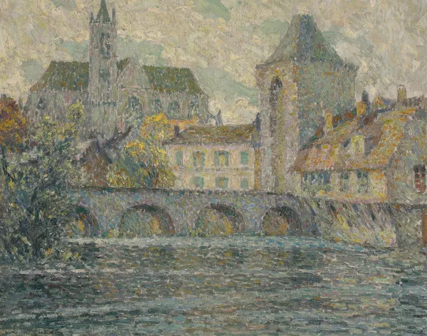 L’Église et le pont av Henri Le Sidaner