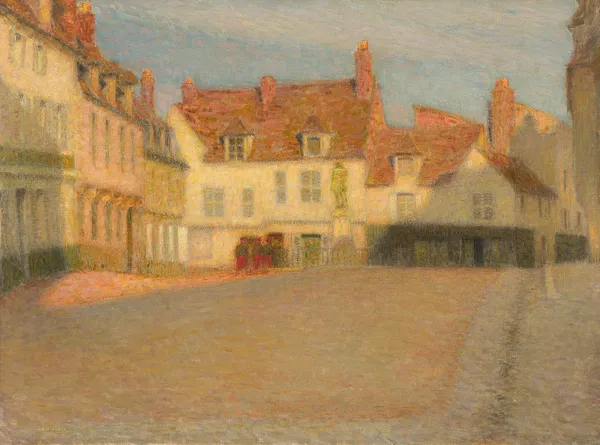 Petite place au soleil couchan av Henri Le Sidaner