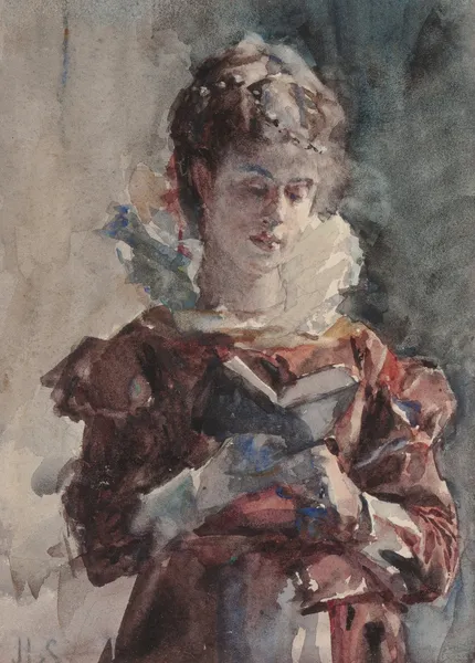 Portrait of a Woman Reading av Julius Leblanc Stewart
