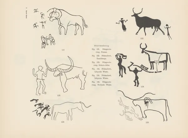 Ekade Ektab die Felsbilder Fezzans Pl.10 av Leo Frobenius