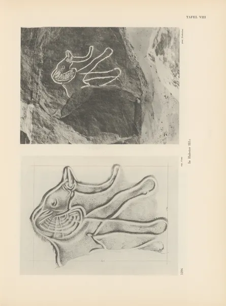Ekade Ektab die Felsbilder Fezzans Pl.14 av Leo Frobenius