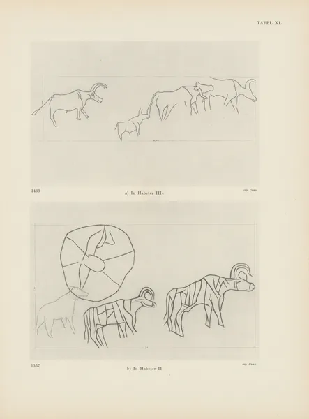 Ekade Ektab die Felsbilder Fezzans Pl.38 av Leo Frobenius
