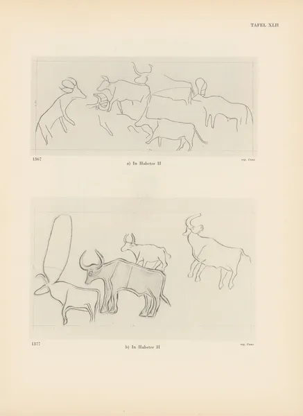 Ekade Ektab die Felsbilder Fezzans Pl.40 av Leo Frobenius