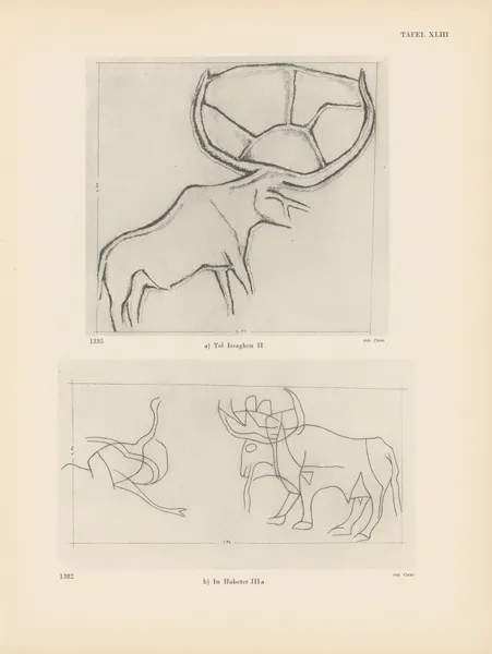 Ekade Ektab die Felsbilder Fezzans Pl.41 av Leo Frobenius