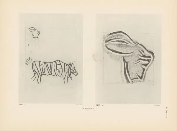 Ekade Ektab die Felsbilder Fezzans Pl.55 av Leo Frobenius
