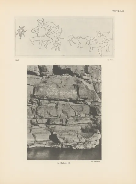 Ekade Ektab die Felsbilder Fezzans Pl.57 av Leo Frobenius