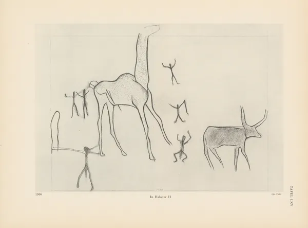 Ekade Ektab die Felsbilder Fezzans Pl.60 av Leo Frobenius