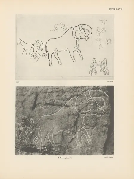 Ekade Ektab die Felsbilder Fezzans Pl.62 av Leo Frobenius