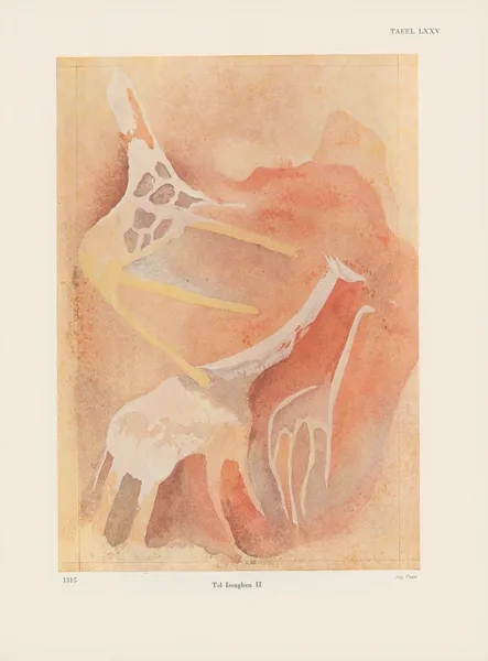 Ekade Ektab die Felsbilder Fezzans Pl.69 av Leo Frobenius