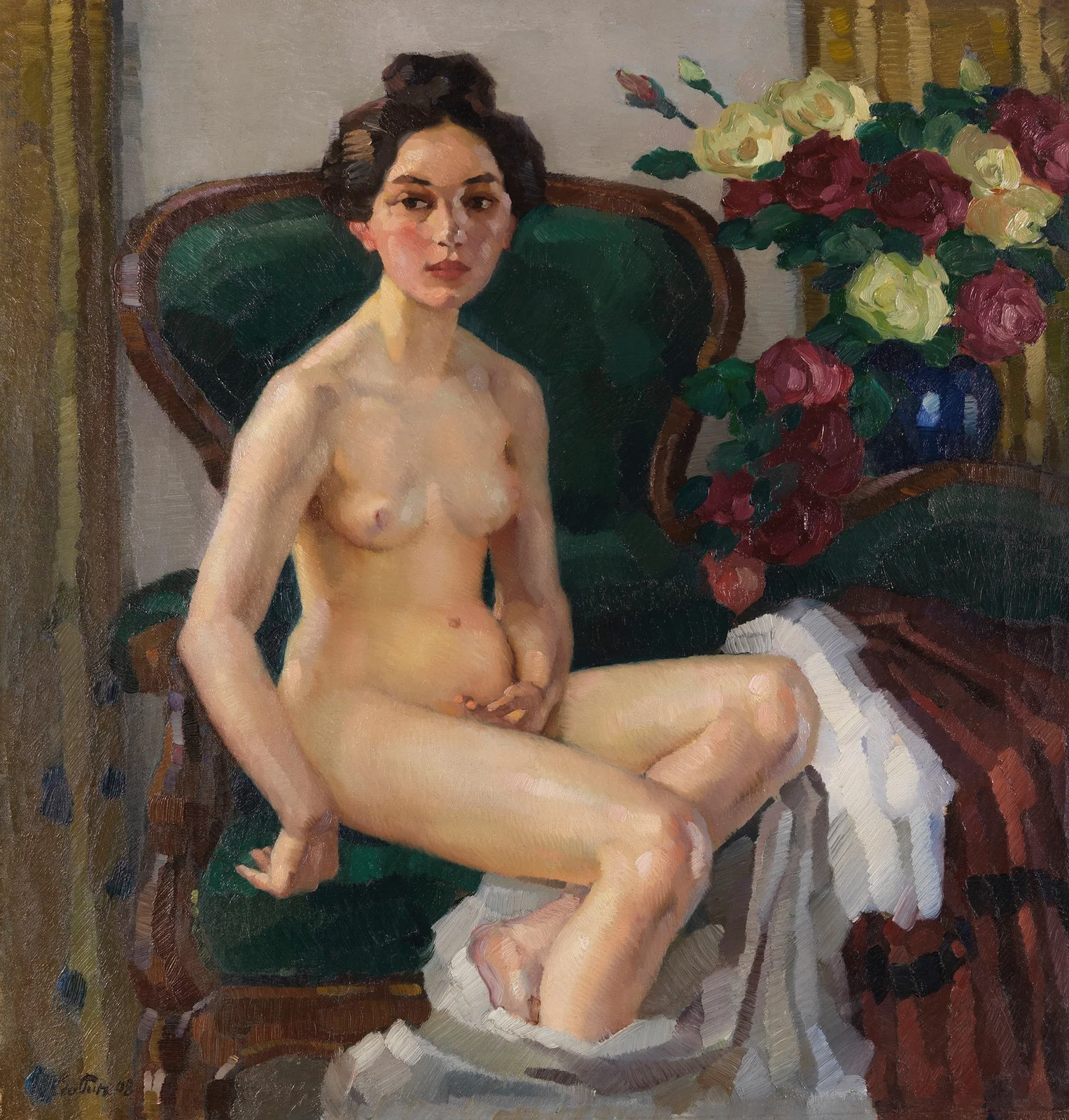 Auf dem Sofa II (Gusti) av Leo Putz