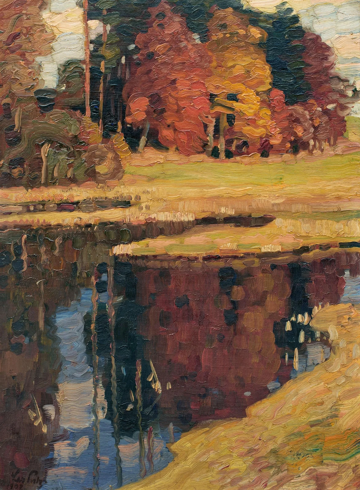 Herbstlandschaft av Leo Putz