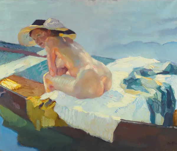 Im Kahn (The Rowboat) av Leo Putz