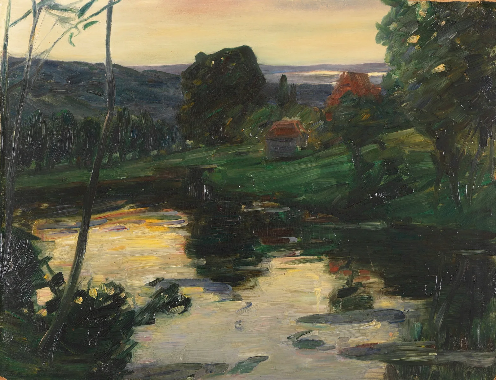 Landschaft an den Osterseen av Leo Putz
