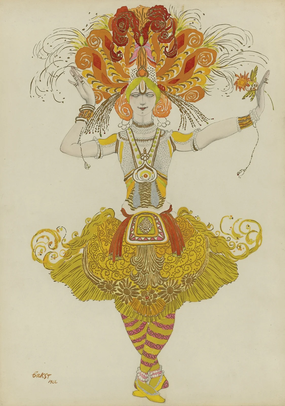 Costume Design For Firebird av Léon Bakst