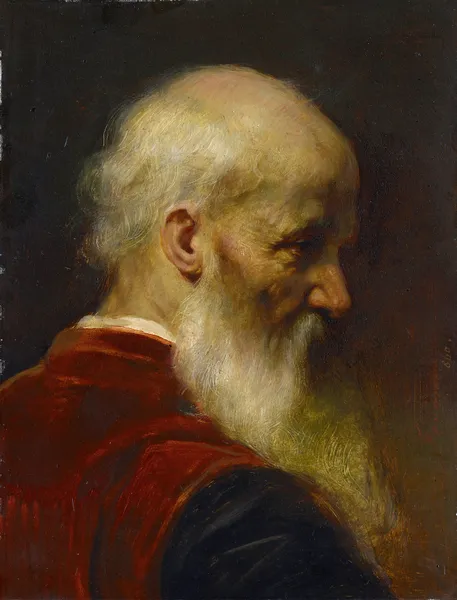 Head Of An Old Man av Jean-Léon Gérôme