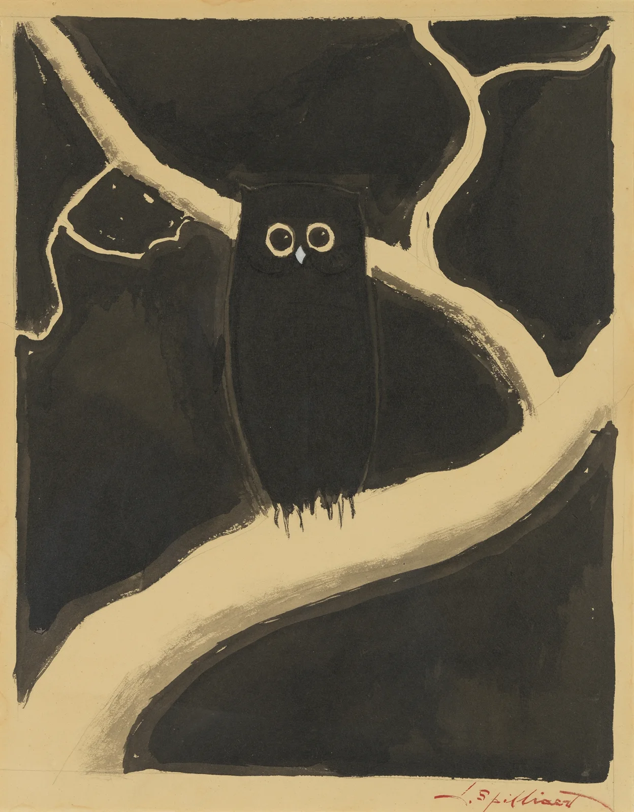 The owl av Léon Spilliaert