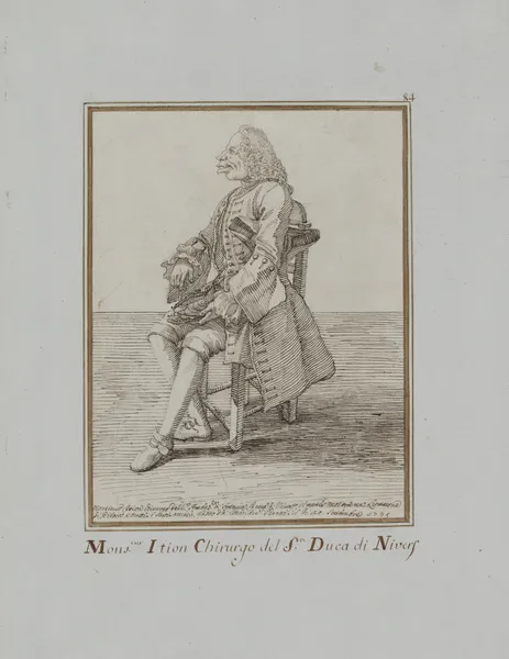 Monsieur Ition Chirurgo del sre. Duca di Nivers av Pier Leone Ghezzi