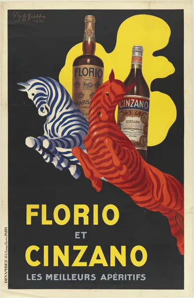 Florio et Cinzano, les meilleurs apéritifs av Leonetto Cappiello