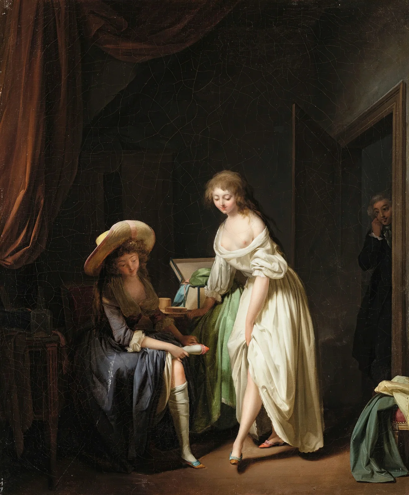 Comparing Little Feet av Louis-Léopold Boilly