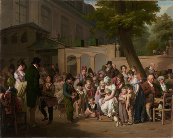 Entrance to the Jardin Turc av Louis-Léopold Boilly