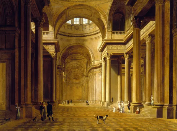 Vue Intérieure Du Panthéon av Louis-Léopold Boilly