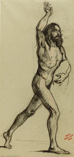 Etude pour Saint Jean-Baptiste av Henri Leopold Lévy