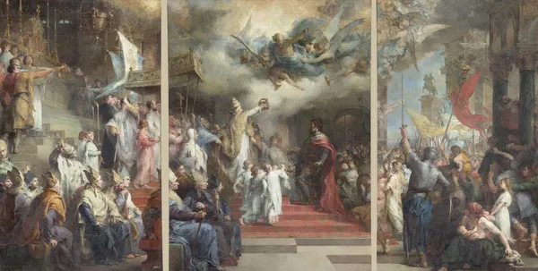 Le Couronnement de Charlemagne, 1878 – nr 2 av Henri Leopold Lévy