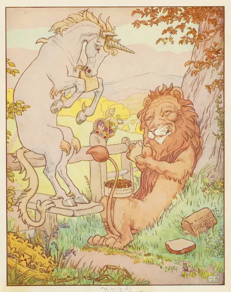 Lion and the unicorn. av Leonard Leslie Brooke
