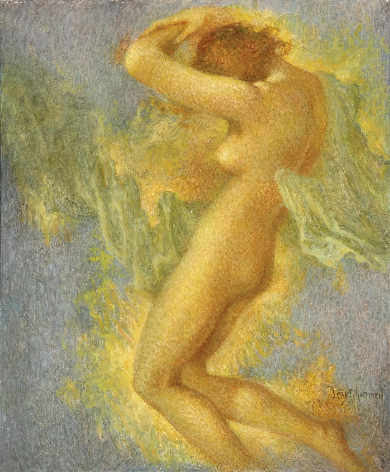 Female Nude av Lucien Lévy-Dhurmer