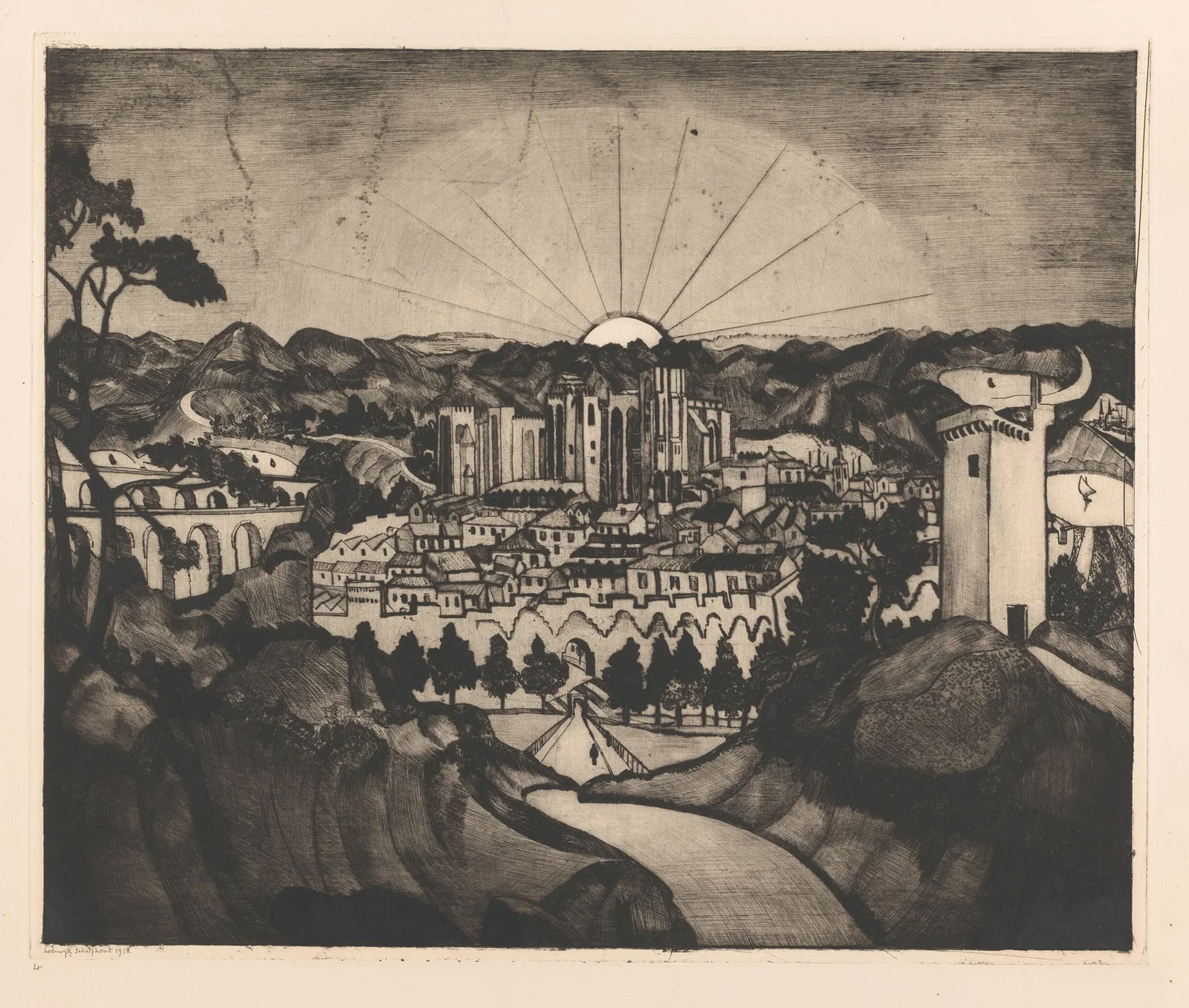 Avignon av Lodewijk Schelfhout
