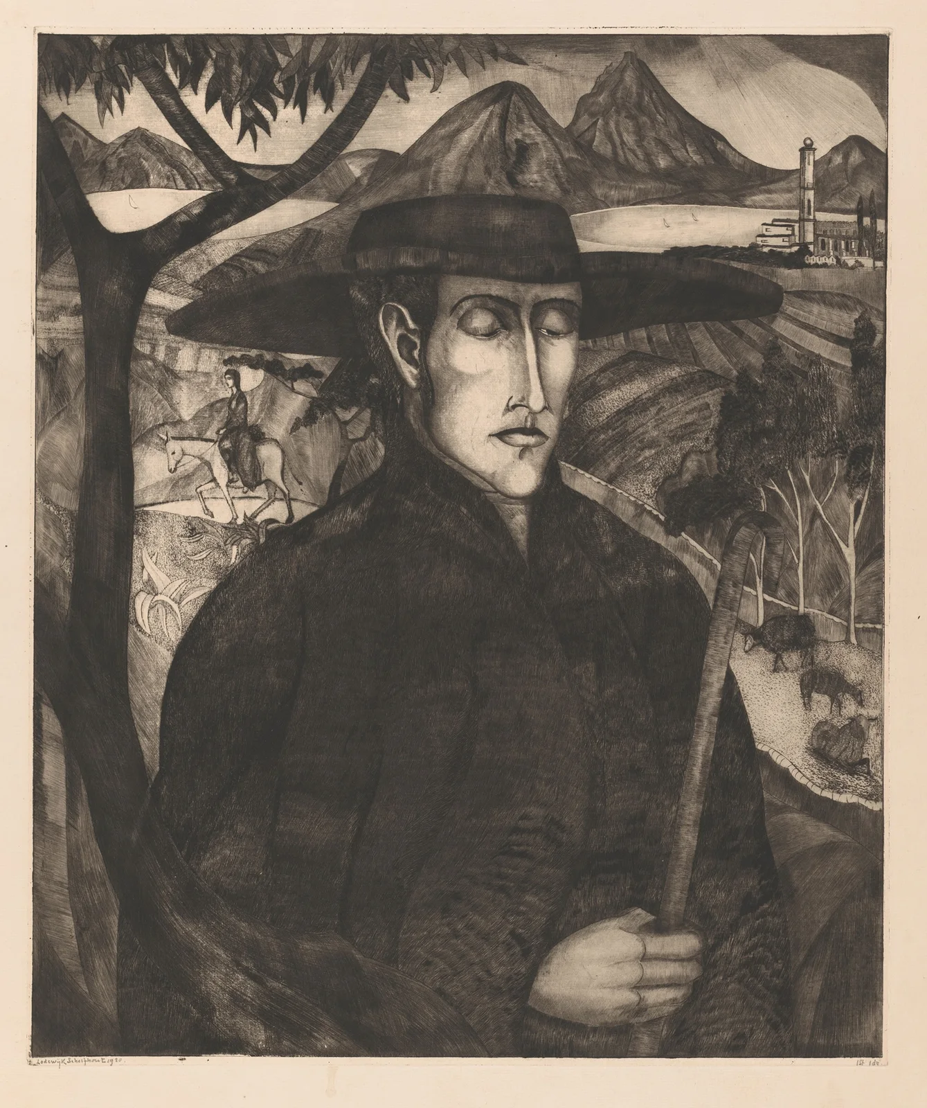 Corsicaanse herder, 1920 av Lodewijk Schelfhout