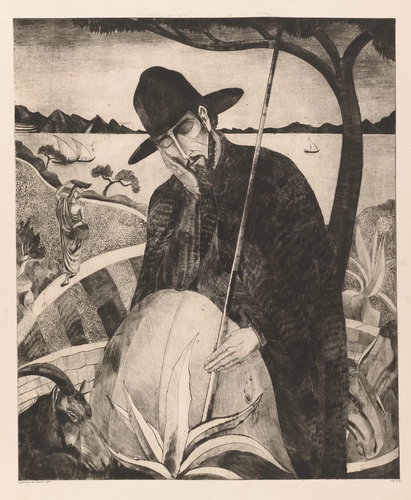 Corsicaanse herder, 1924 av Lodewijk Schelfhout