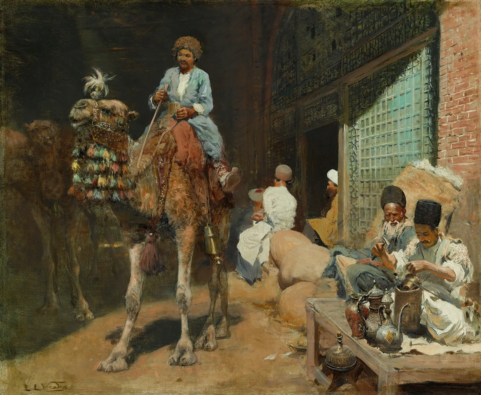 A market in Ispahan av Edwin Lord Weeks