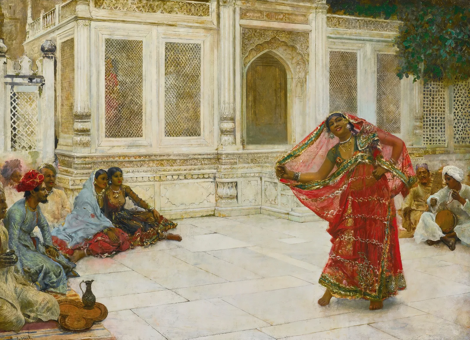 Dancing Girl, India av Edwin Lord Weeks