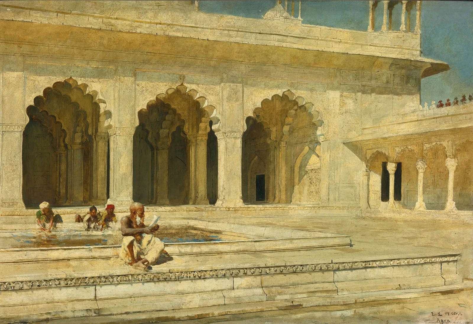 The Pearl Mosque, Agra av Edwin Lord Weeks
