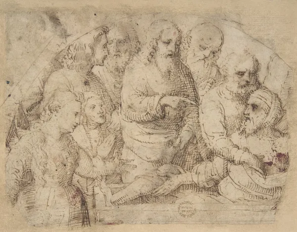 Raising of Lazarus av Lorenzo Lotto