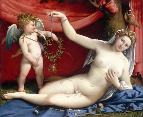 Venus and Cupid av Lorenzo Lotto