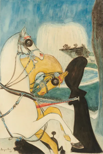 Le rond-point des Champs-Elysées av Louis Anquetin