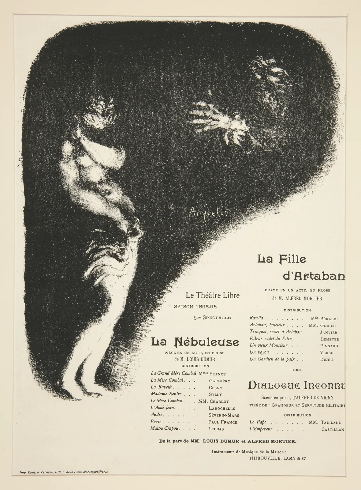 Program for Le Théâtre Libre av Louis Anquetin
