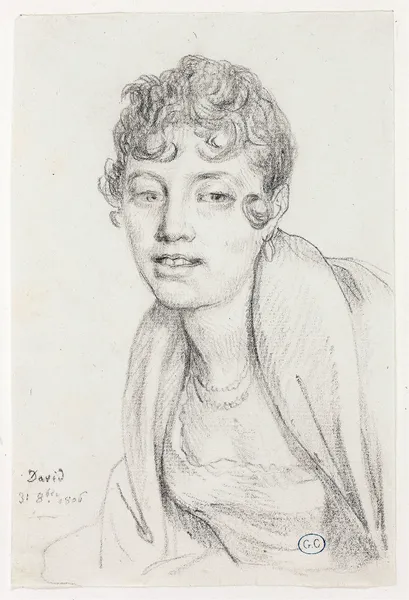 Bust of Angelique Mongez av Jacques Louis David