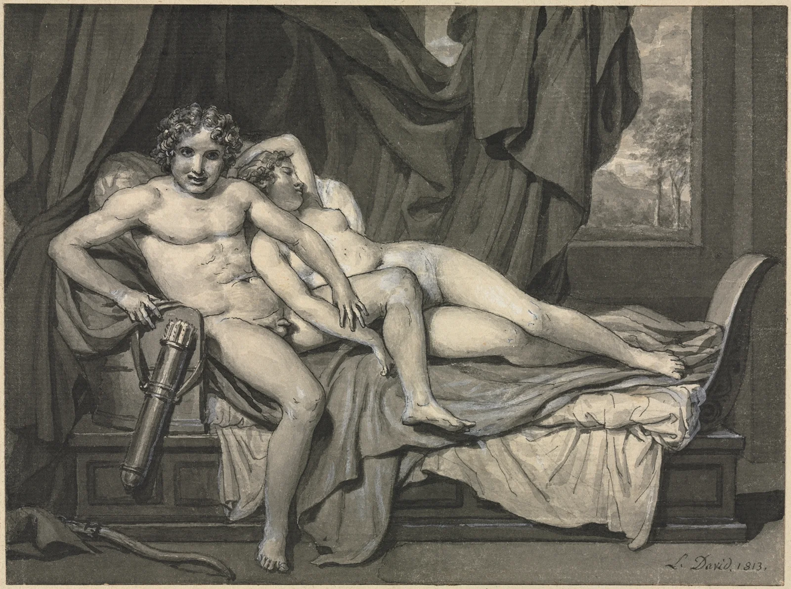Cupid and Psyche av Jacques Louis David