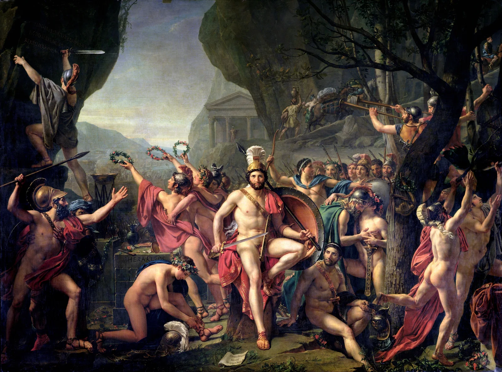 Leonidas At Thermopylae av Jacques Louis David