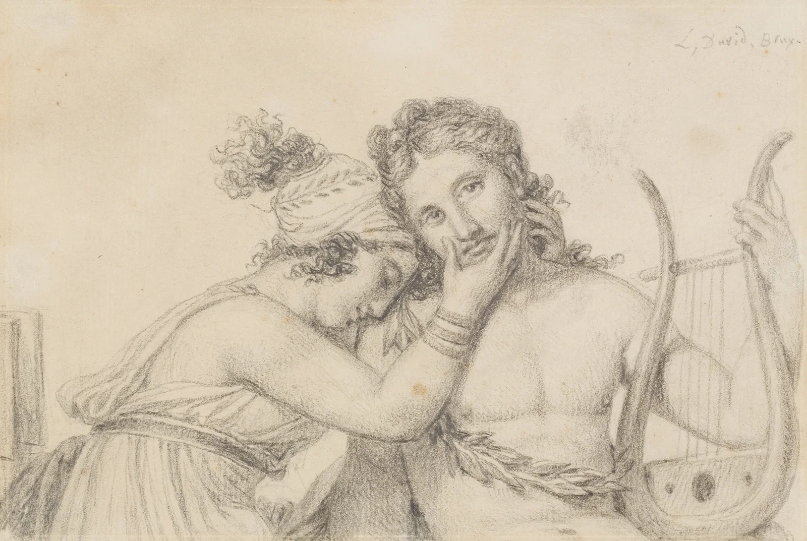 Orpheus en Eurydice av Jacques Louis David