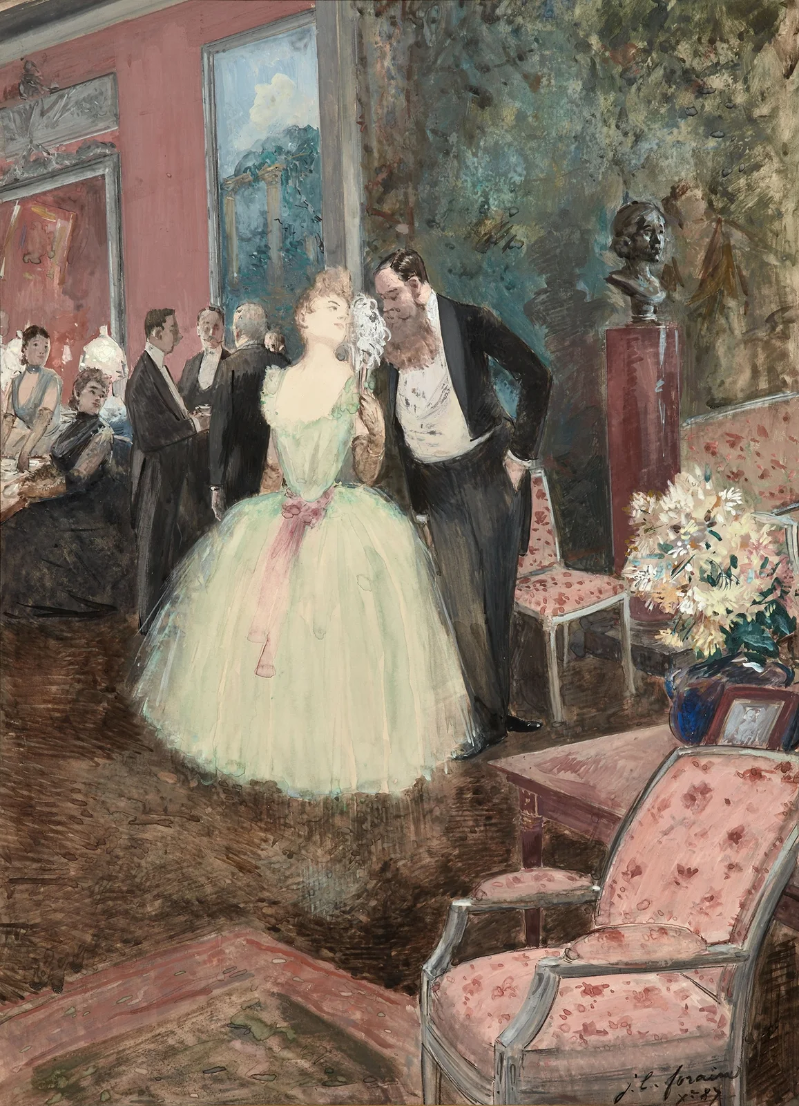 Scène de bal av Jean-Louis Forain