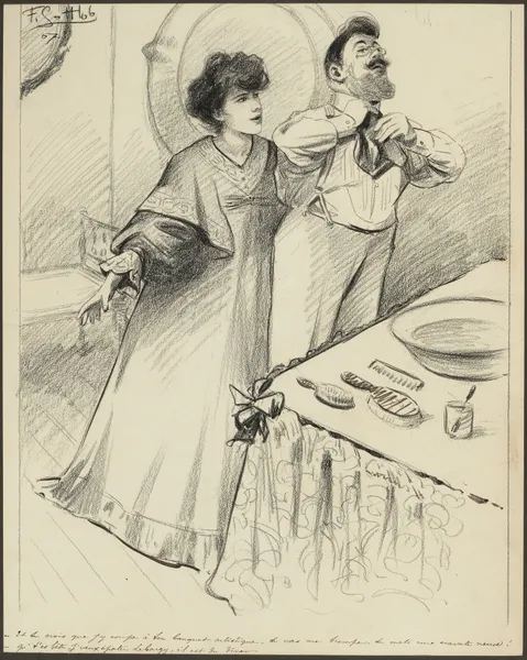 Et tu crois que j’y coupe à ton banquet artistique, tu vas me tromper, tu mets une cravate neuve – qu’t’es bête, j’ av Fernand Louis Gottlob