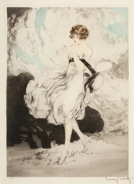 Lady with a Daisy av Louis Icart