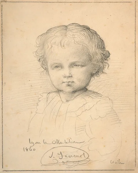 Portrait of Cécile, daughter of the artist, at 3 years old av Louis Janmot
