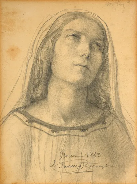 Presumed study for ‘L’Assomption de la Vierge’ av Louis Janmot