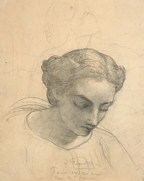 Study for ‘Le Christ présentant l’hostie et le calice’ av Louis Janmot