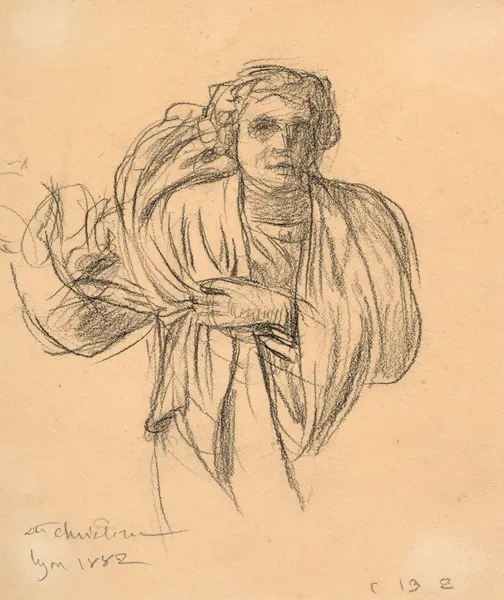 Study for ‘Le Martyre de sainte Christine’ av Louis Janmot